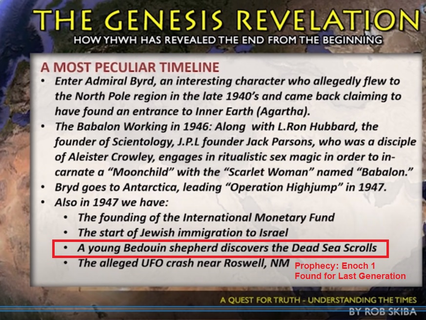 The Genesis Revelation Peculiar Timeline of the 1900s